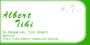 albert tihi business card